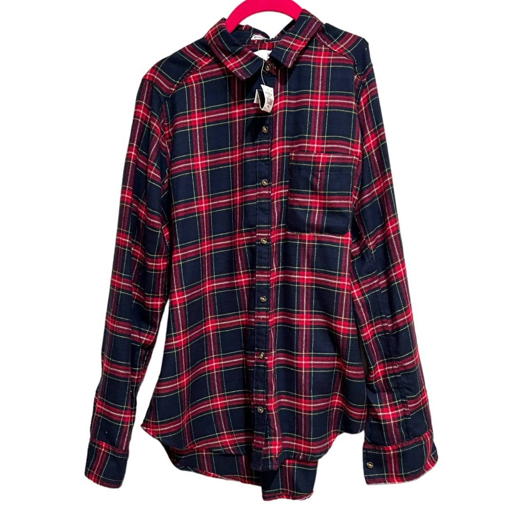 Hollister Boyfriend fit, pocket flannel shirt